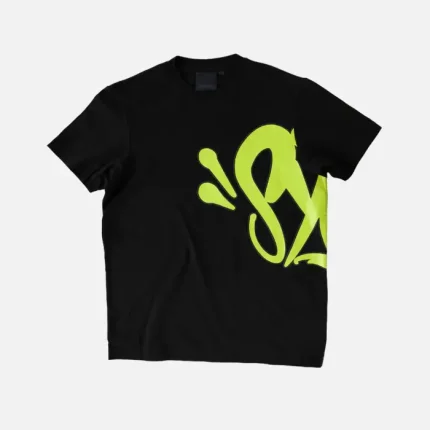 Central Cee Synaworld ‘Syna Logo’ T Shirt Black Green (2)