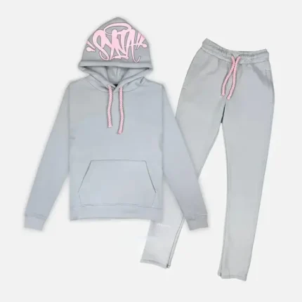 Central Cee Synaworld ‘Syna Logo’ Tracksuit GreyPink (3)