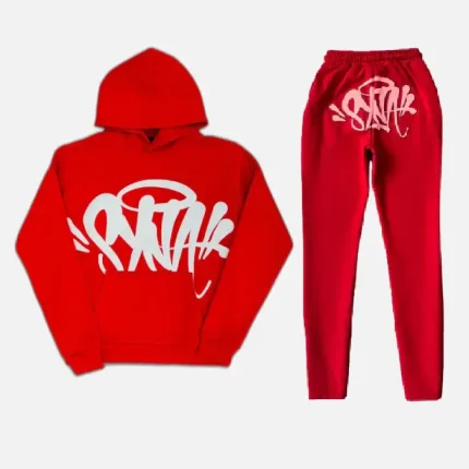 Central Cee Synaworld ‘Syna Logo’ Tracksuit Red (3)