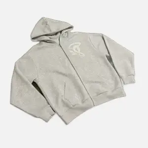 Central Cee Grey Marl SYNA Void Zip Up Hoodie (2)