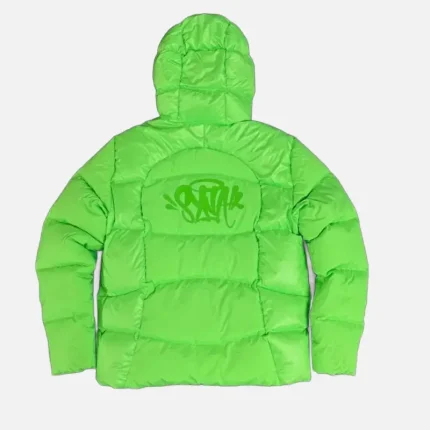 Central Cee Neon Green SYNA Wave Puffer Jacket