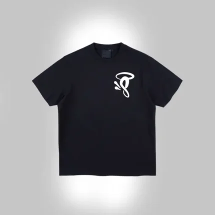 HALO PRINTED LOGO T SHIRT BLACK WHITE