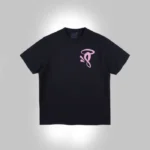 HALO ‘S’ PRINTED LOGO T SHIRT BLACK PINK