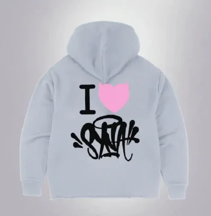 I Heart Syan World Hoodie Grey (1)