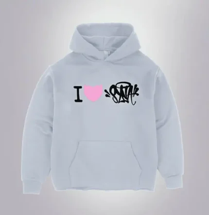 I Heart Syan World Hoodie Grey