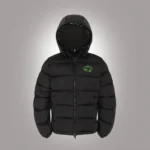 SYNA DOUBLE PUFFER JACKET BLACK NEON GREEN (1)