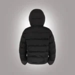 SYNA DOUBLE PUFFER JACKET BLACK NEON GREEN (2)