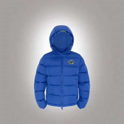 SYNA DOUBLE PUFFER JACKET NAVY YELLOW