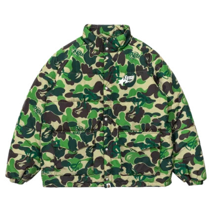 BAPE x SPOTIFY by CENTRAL CEE CAMO PUFFER JACKET – GREEN