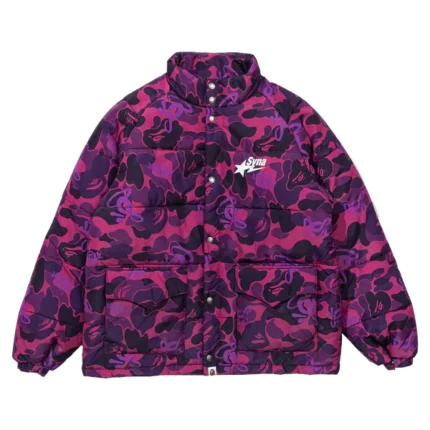 BAPE x SPOTIFY by CENTRAL CEE CAMO PUFFER JACKET – PURPLE