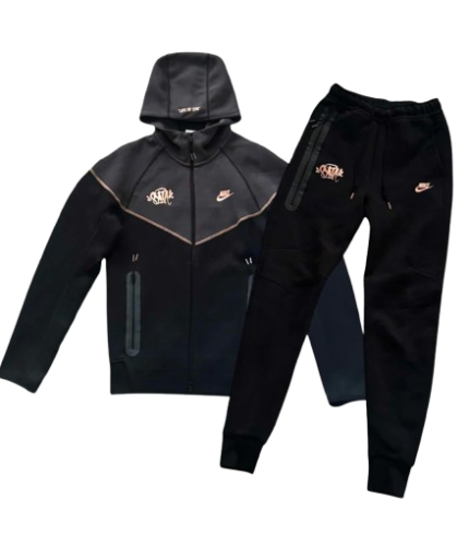 Nike x Syna World Tech Fleece Tracksuit – Black / Bronze