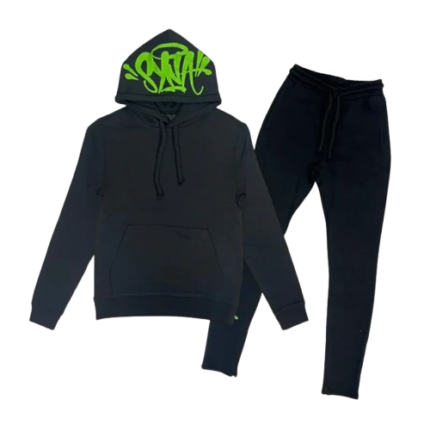Syna World Logo Tracksuit in Black and Green For Sale