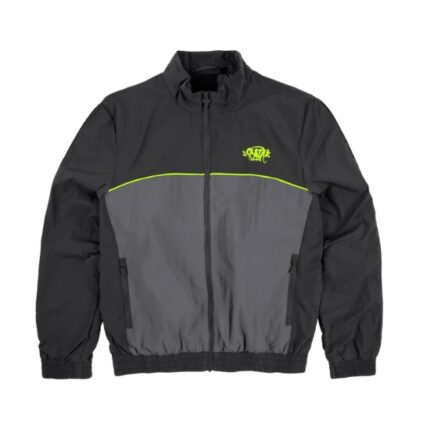 TEAM SYNA PIPE TRACK JACKET BLACK GREY