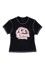 WOMEN’S LIL SYNA SPRAY TEE – BLACK